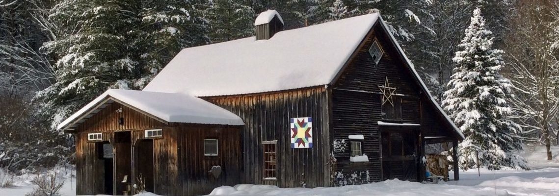 barn in winter